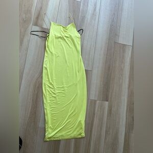 FREE ITEM WITH ANY PURCHASE 🎁Lime Green Spaghetti Strap Dress